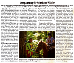 Demo-Wald Eröffnung Sattental